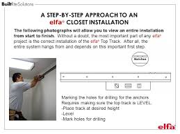 If you need more help, you can always contact your local dealer or our customer service. Typical Walk In Closet With Elfa Decor Ppt Video Online Download
