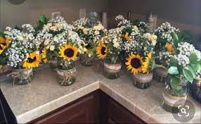 Centerpiece Idea Rustic Sunflower Centerpieces Sunflower Centerpieces Wedding Centerpieces