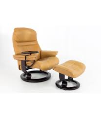 The alpha side table fits well with any stressless chair. Ekornes Stressless Leather Chair And Ottoman With Side Table