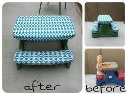 Little Tikes Table Makeover With Spray Paint Vinyl Tablecloth Diy Pallet Furniture Furniture Makeover Diy Fall Decor Diy