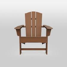 Brown wood frame stationary adirondack chair (s) with brown solid seat. Polywood Adirondack Chair Kits Target