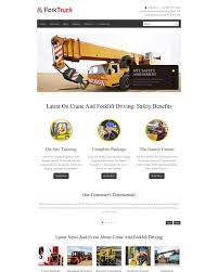 Get your free website templates. Crane And Forklift Driving Wordpress Theme Template Inkthemes
