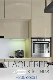 At one time, the definition of a quality furniture finish was a piano finish: High Gloss And Matte Lacquered Kitchen Cabinet Doors Ideas High Gloss Kitchen Cabinets Kitchen Cabinet Trends Gloss Kitchen Cabinets