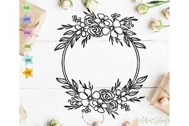Available in svg, dxf, eps and png formats. Floral Frame Svg Monogram Frame Svg Cut File 555418 Cut Files Design Bundles