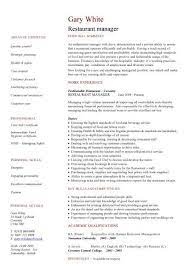 Use professional email address make sure to use an email address that sounds professional. Restaurant Manager Cv Sample