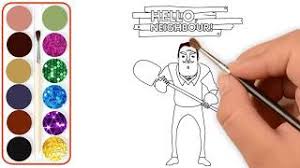 Hello, neighbor is a dynamic pixels stealth game announced by the game publisher, tinybuild. How To Draw And Color Hello Neighbor Coloring Pages Youtube