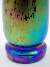 5% rewards with club o · free shipping over $45 Iridescent Glass Vase By Kralik Nouveau Deco Arts