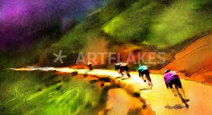 Le tour du monde en 1 seul clic. Le Tour De France 02 Painting Art Prints And Posters By Miki De Goodaboom Artflakes Com