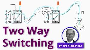 The hot and neutral terminals on each fixture are spliced with a pigtail to the circuit wires which then continue on to the next light. Two Way Switching Explained How To Wire A 2 Way Light Switch Youtube