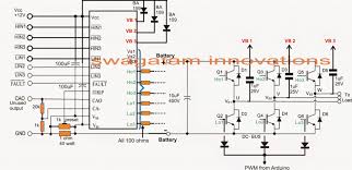 Arduino 3 Phase Inverter Circuit With Code Homemade Circuit Projects Arduino Circuit Projects Circuit