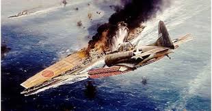 Sbd Dauntless Dive Bombers Wreck The Japanese Aircraft Carrier Akagi At The Battle Of Midway 4 June 1942 Aviation Art Aircraft Art Combat Art