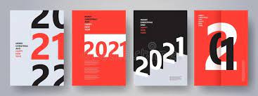 Creative Concept Of 2021 Happy New Year Posters Set Design Templates For Brandi Sponsored Advertisement New Years Poster Typography Logo Template Design