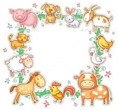 Use these free farm animal border png for your personal projects or designs. Square Frame With Cute Cartoon Farm Animals No Gradients Farm Animals Animal Doodles Clip Art Borders