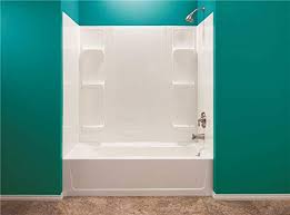 The light placement on either side of the mirror above the pedestal sink creates a balanced look. 10 Best Bathtub Surrounds Of 2021 Tub Surround Reviews