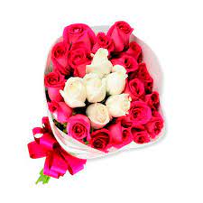 Ramo Rosas Rojas Y Blancas Floristeria Cali Aqui C