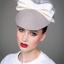 Grey And White Visor Designed For Hugo Boss Spring 2014 Louise Macdonald Melbourne Dressy Hats Hat Fashion Fascinator Hats