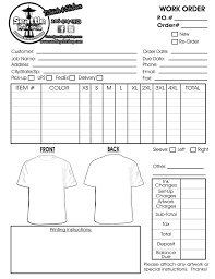 Tshirt Order Form 2 Custom Screen Printing Screen Printing Screen Printing Shops