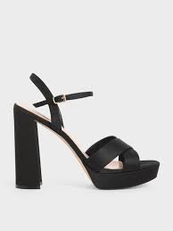 Maybe you would like to learn more about one of these? Black Satin Platform Heels Charles Keith De