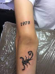 1976 And Scorpion Tattoo Tattoo Scorpio Scorpiontattoo Tattooideen Tattoos Scorpion Tattoo Mum Tattoo