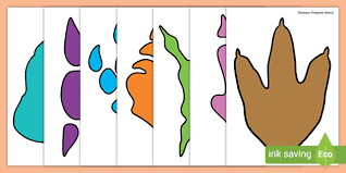 Dinosaur coloring pages for kids: Dinosaur Footprint Templates Primary Resources Twinkl