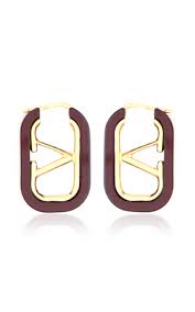 Valentino (stylized in all caps) is a song by american rapper 24kgoldn, released on january 25, 2019. Valentino Garavani Vlogo Enameled Gold Tone Earrings By Valentino Moda Operandi