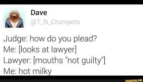 Goal is to have funny joke every day. Judge How Do You Plead Me Looks At Lawyer Lawyer Mouths Not Guilty Me Hot Milkz Ifunny Funny Instagram Memes Funny Memes About Girls Lawyer Jokes
