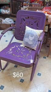 Vintage Purple Garden Lawn Chair Old Chair Old Chairs Reupholster Chair