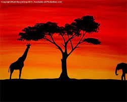 The best selection of royalty free african landscape silhouette vector art, graphics and stock illustrations. African Sunset Canvas Print By Camera Man Sonnenuntergang Malerei Afrikanischer Sonnenuntergang Kunstproduktion