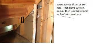 Exterior bottom wood stair stringer. Repairing Closed Stringer Stairs Diy Home Improvement Forum