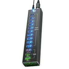 Usb Hub Powered Usb Hub With 2 Iq Quick Charge Ports Unibody Aluminum Usb Splitter By Latorice Usb Type A Usb Cables Usb Hub