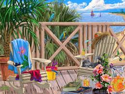 Myrtle beach's most requested signature courses 550 pc. Peaceful Paradise Jigsaw Puzzle Ocean Beach Water Vermont Christmas Company Vermont Christmas Company Mosaic Wall Art Painting