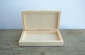 Unfinished Wooden Box Natural Wood Blank For Crafting Projects Decoupage On Etsy 6 14 Wooden Boxes Natural Wood Wooden