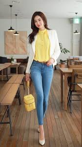 Best Korean Casual Style Fashiontrend Fashionstyle Fashionwear Koreanfashion Koreanwomen Womenfashion Casual Classy Work Outfits Korean Fashion Fashion