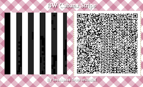 Animal Crossing Pattern Tool Black And White Cabana Stripe Stall Fabric Acnh Qrcodes Custom Animal Crossing Pattern Stripe