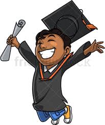 Black Boy Graduating Cartoon Clipart Vector Friendlystock Black Boys Boy Illustration Kids Clipart