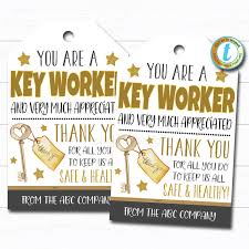 Key Frontline Workers Appreciation Gift Tag Thank You Gift Essential Jobs Retail Delivery Mail Postal S Thank You Gifts Appreciation Gift Gift Tags Printable