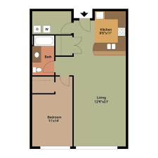 One Bedroom Apartment Floor Plan With Dimensions Apartment Floor Plans 1 Bedroom Apartment Bedroom Floor Plans