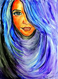 Photoshop, paint, blue, hair are the most prominent tags for this work posted on april 27th, 2015. Blue Hair Painting By Amanda Dinan