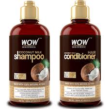 Why are coconut milk and oil useful for hair growth? Amazon Com Wow Coconut Milk Shampoo And Conditioner Set Slow Down Hair Loss Essential Vitamins And Oils For Faster Hair Growth For Men And Women Paraben Salt Sulfate Free 2 X 16 9