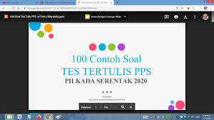Maybe you would like to learn more about one of these? Panduan Download 100 Soal Tes Tertulis Pps 2020 Pdf Youtube