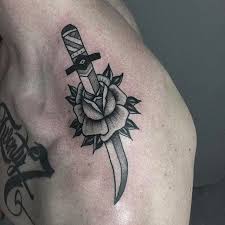 Hawaiian women like to wear this flower behind the ear and by doing this they actually want to give a message that they are available for marriage. Traditional Dagger Tattoos Cloak And Dagger Tattoo London