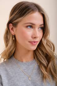 Dainty 14k Gold Plated Cubic Zirconia Charm Huggie Hoop Earrings, Gift for  Her, Gift for Best Friend