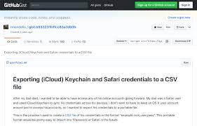 Exporting Icloud Keychain And Safari Credentials To A Csv File Icloud Credentials Last Pass