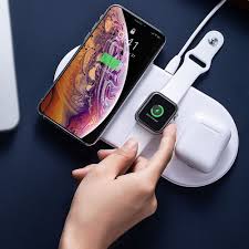 Baseus 3 In 1 Charging Pad Wireless Charger For Iphone X Xs Max Xr 8 Eflashy Wireless Charger Apple Watch Apple Phone