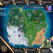 For the lazy fortnite players among us, thesquatingdog has already released their trusty cheat sheet map for the week 9 challenges, of season 6. Fortnite Season 9 Week 6 Challenges Cheat Sheet Sorrowsnow77