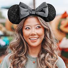 Japan Tokyo Disney Parks Resort Ribbon Black Headband Minnie Mouse Ears  2024