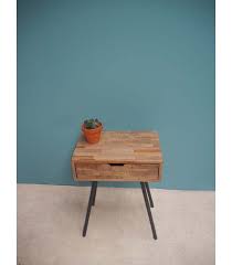17 pouces de profondeur x 45 1/2 de longueur x 21 1/2 de table de salon, les pattes sont en metal et le dessus en céramique. Bedside Table Wood And Metal Black 1drawer
