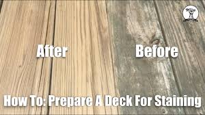 To give you some background, most of the recipes for diy cleaning solutions for your deck or fence that you'll find online are composed of some combination of the following ingredients: How To Prepare Your Deck For Stain Youtube