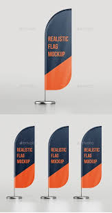 Realistic Flag Mockup In 2020 Business Card Mock Up Mockup Free Mockup
