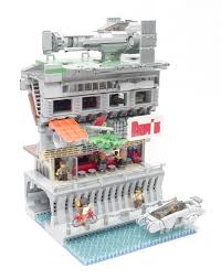 Spaceport With Canal Lego Lego Design Lego Minifigure Display